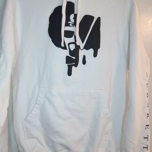 Men's White Graphic Hoodie